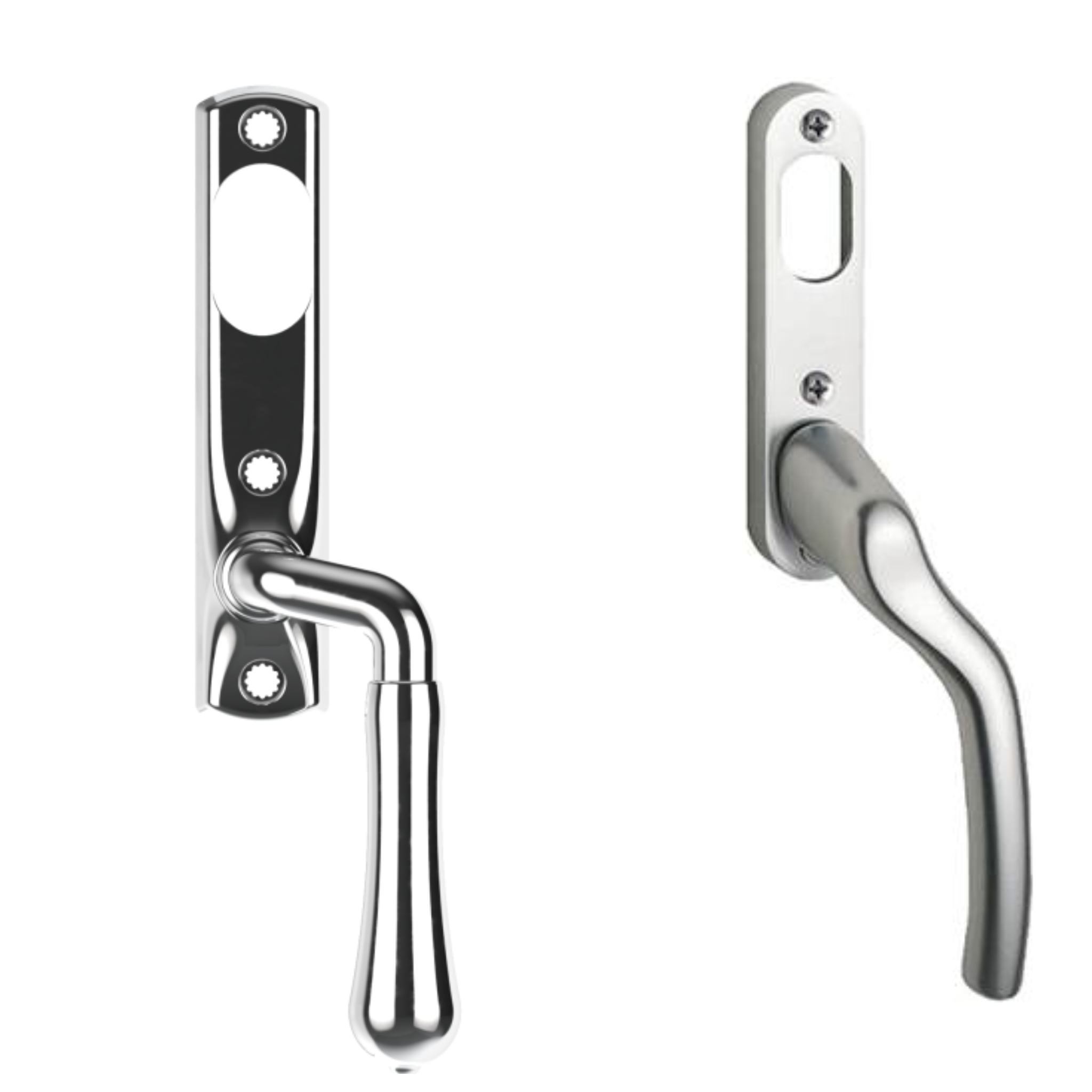 Standard handtag Björkö polerad chrome och Hoppe Tokyo matt chrome Standard handtag Björkö polerad chrome och Hoppe Tokyo matt chrome