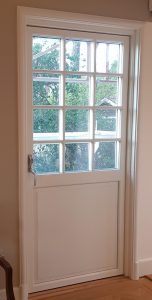 SW17 3-glas altandörr med panel med spegel och fast spröjs med allmogeprofil SW17 3-glas altandörr med panel med spegel och fast spröjs med allmogeprofil